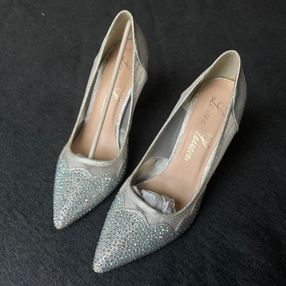 Lauren Lorraine Heels with rhinestone crystals AB